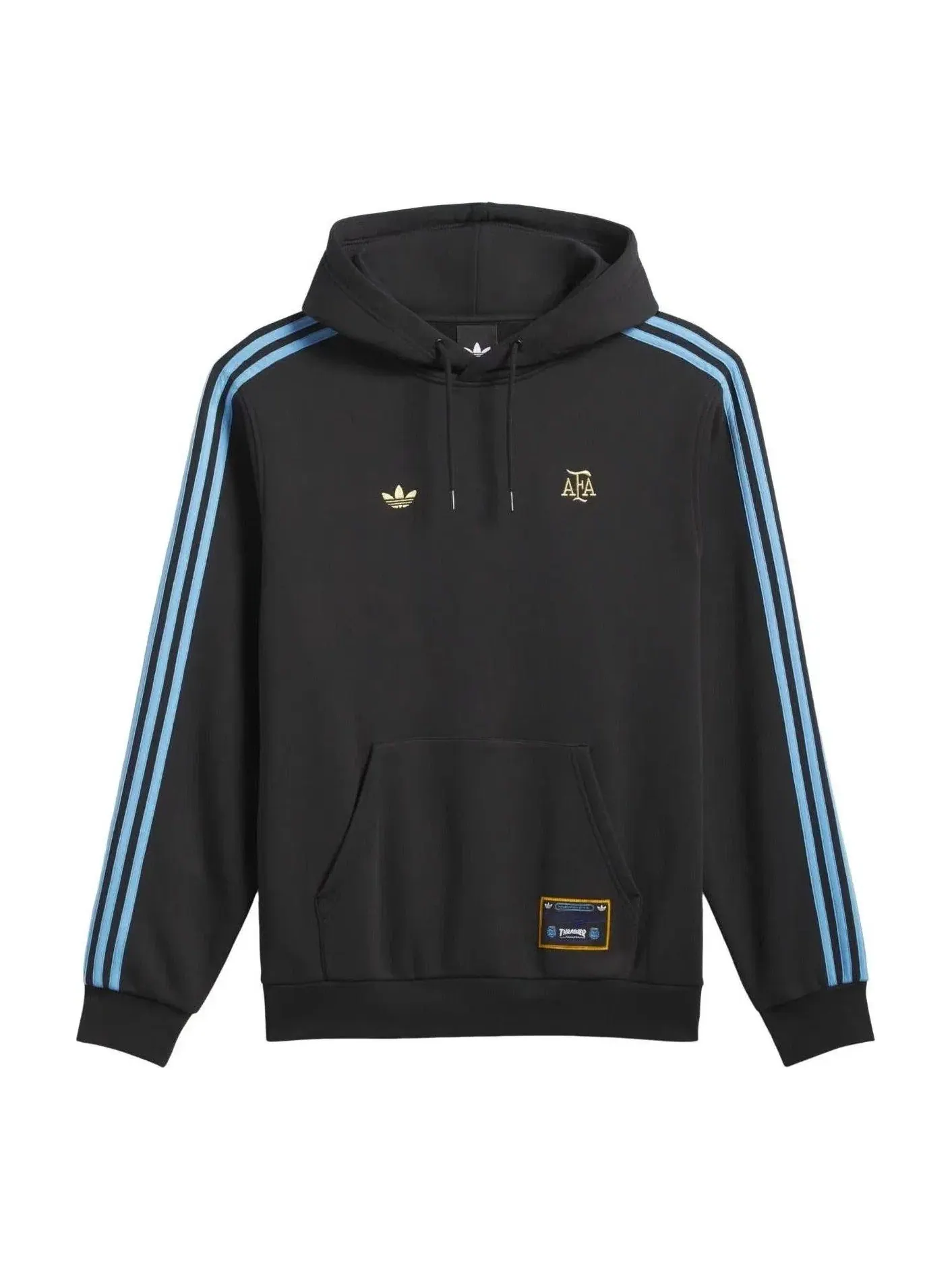 Мужское худи с принтом Argentina x Thrasher Adidas — изображение 1 из 5, черный