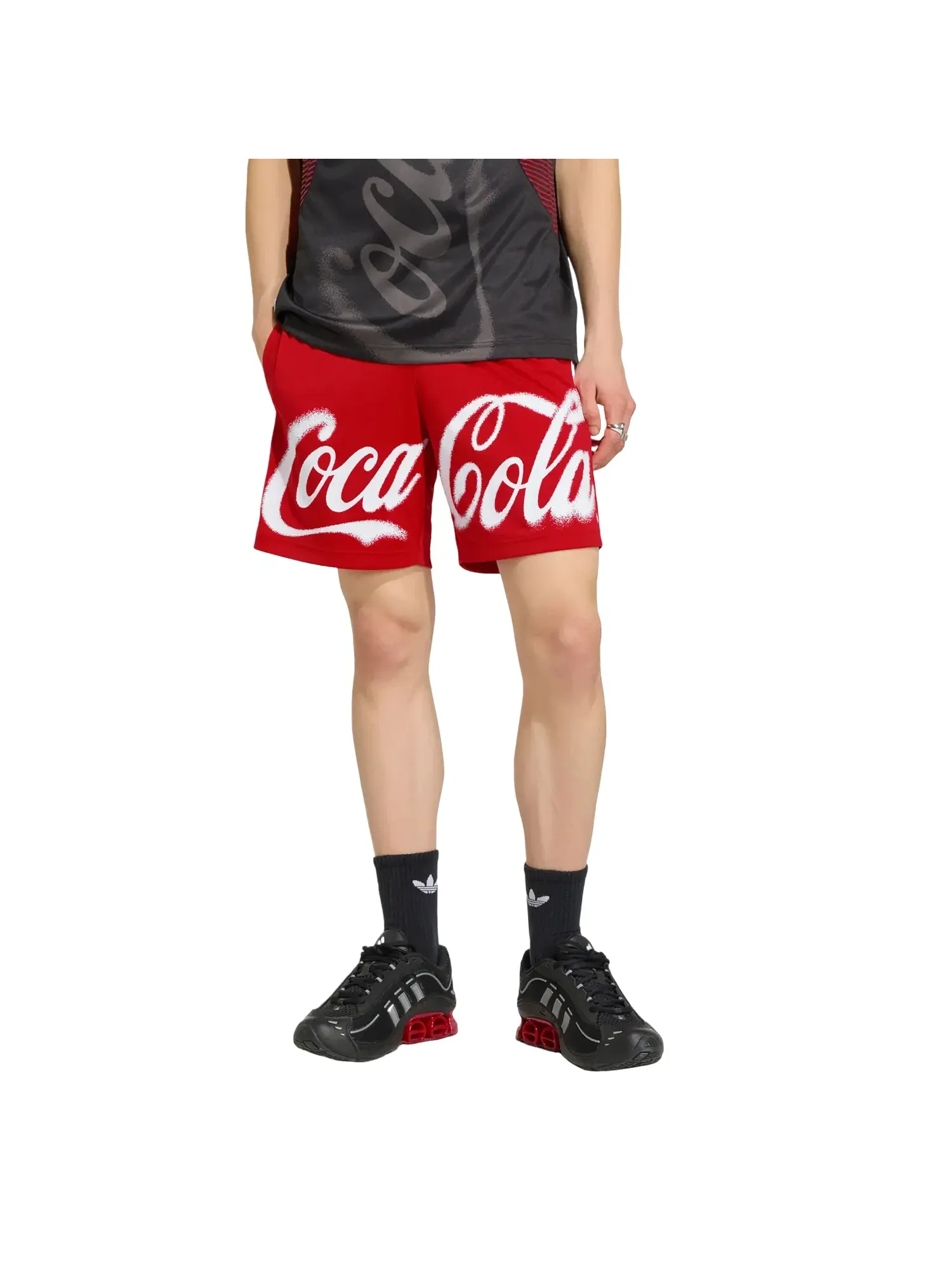Мужские тренировочные шорты Adidas x Coca-Cola Training Short Asia Sizing Vivid Red — изображение 2 из 3, красный