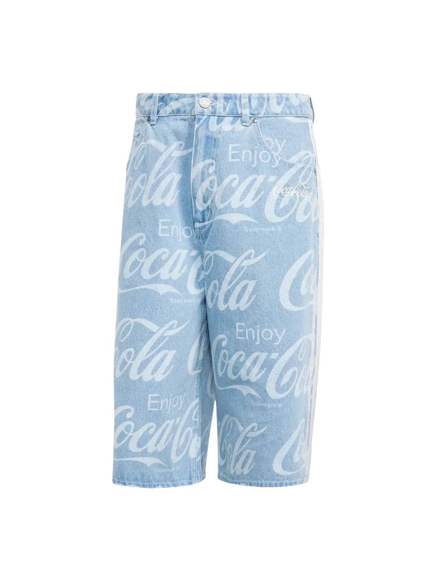 Мужские джинсовые шорты с принтом Adidas x Coca-Cola Classic Sport Denim Short 'Indigo Denim' — изображение 1 из 3, синий