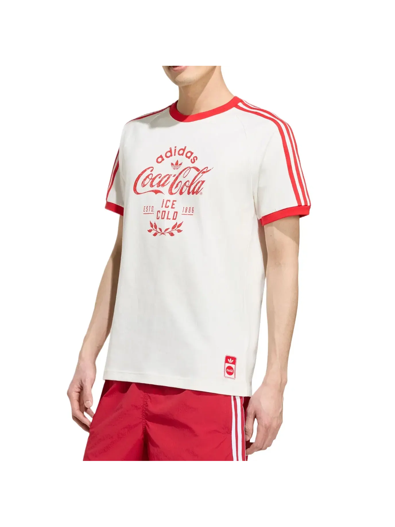Мужская футболка с принтом Adidas x Coca-Cola Classic Sport Cali T-Shirt — изображение 2 из 3, белый