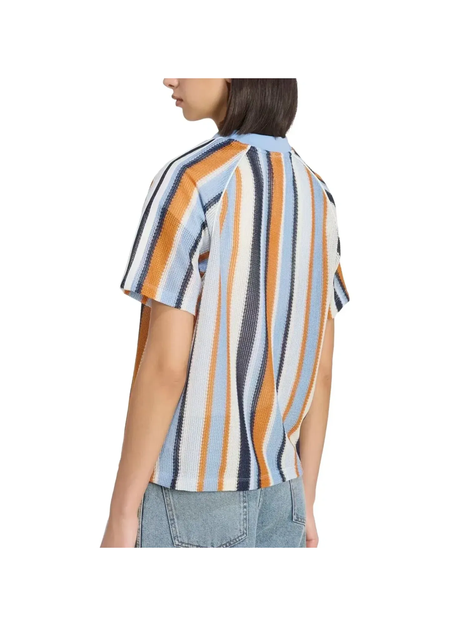 Женский футбольный джерси с длинным рукавом Adidas Summer Glow Knitted Oversized Jersey — изображение 3 из 4, синий
