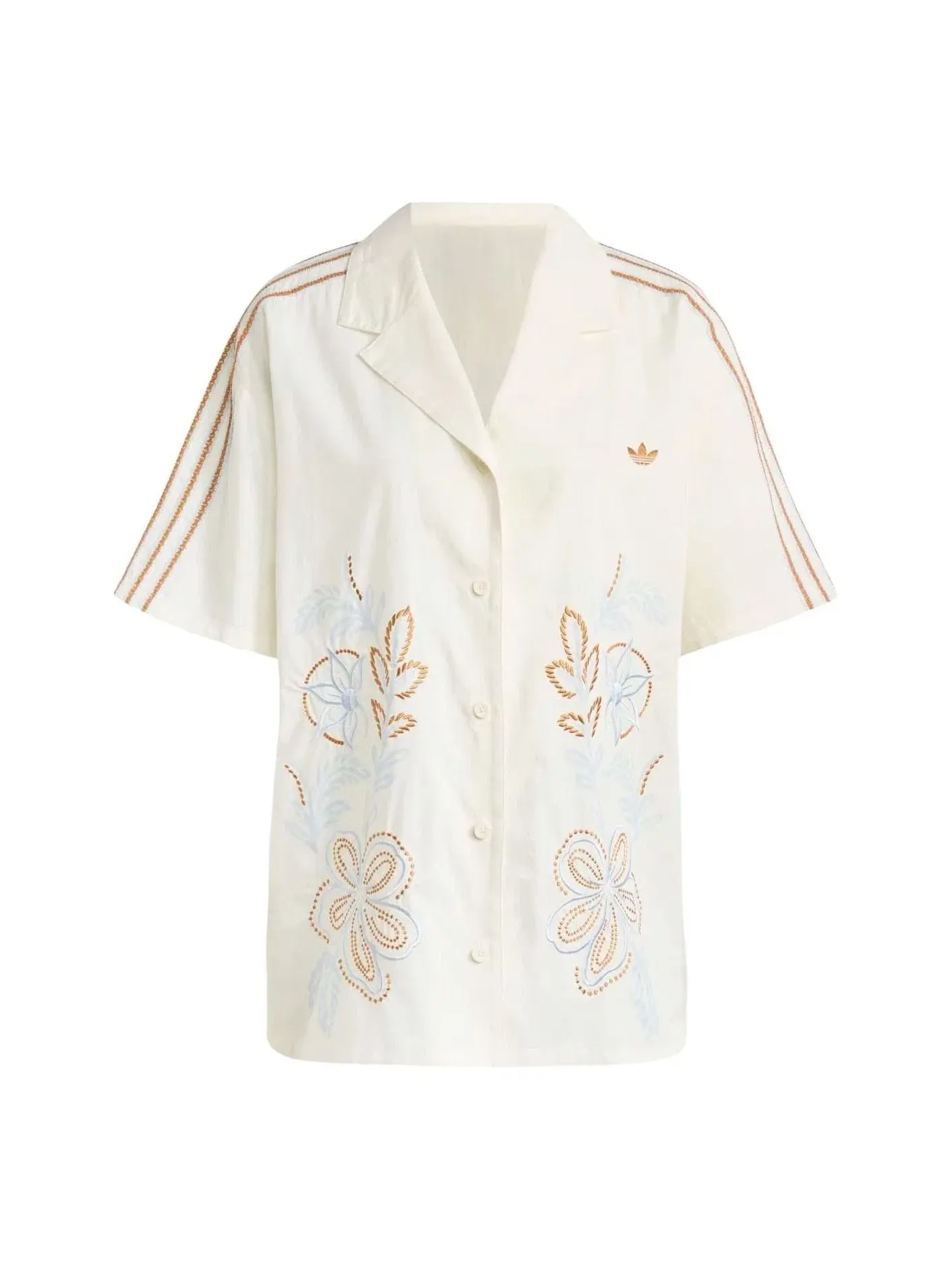 Женская рубашка с принтом Summer Glow Resort Shirt Adidas — изображение 1 из 6, белый