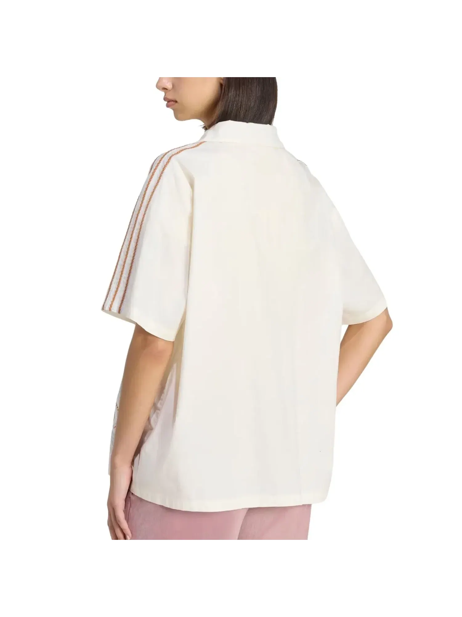 Женская рубашка с принтом Summer Glow Resort Shirt Adidas — изображение 3 из 6, белый