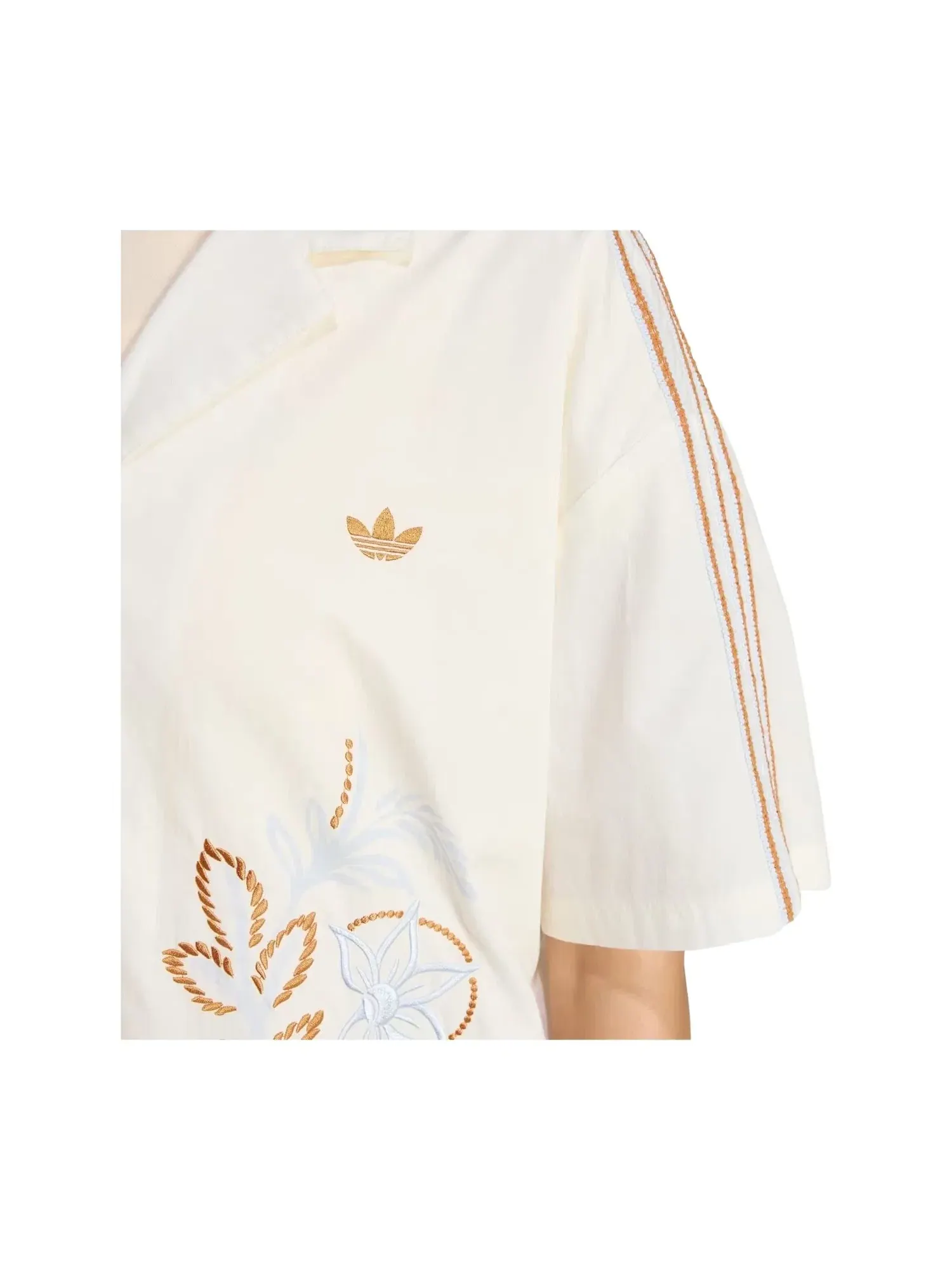 Женская рубашка с принтом Summer Glow Resort Shirt Adidas — изображение 5 из 6, белый