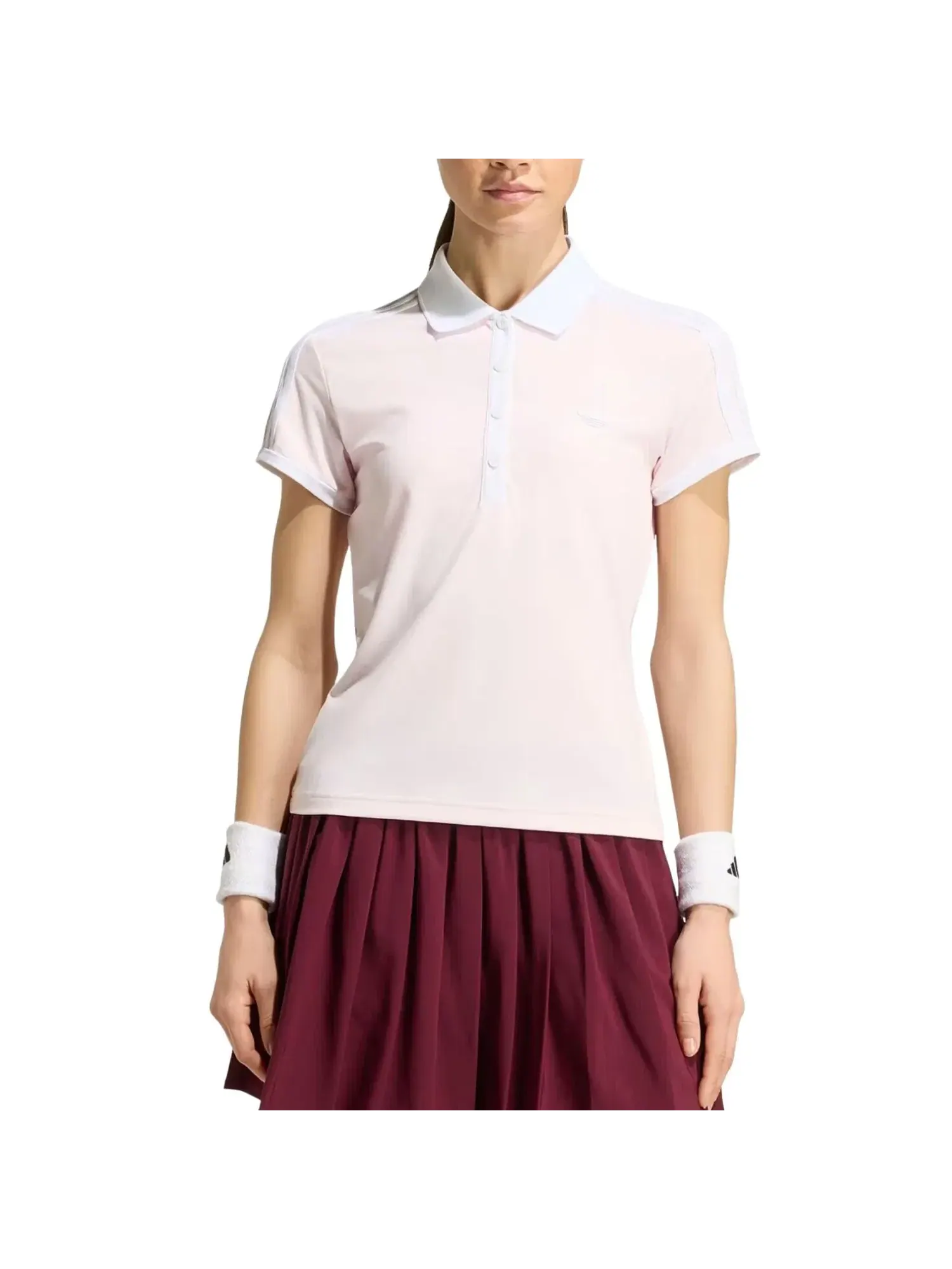 Женское теннисное поло с принтом Adidas Classic Polo Shirt — изображение 2 из 4, розовый