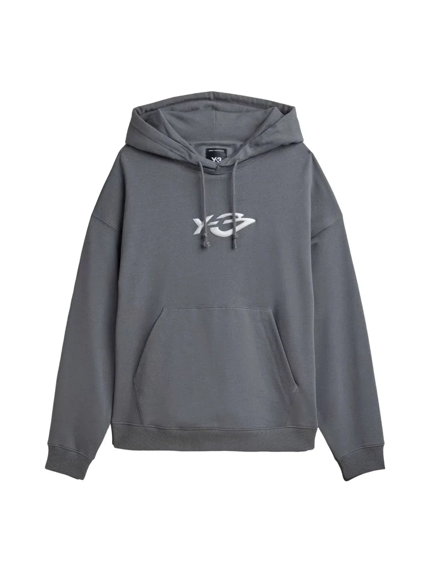 Мужская худи с длинным рукавом Adidas x Y-3 French Terry Liquid Logo Hoodie Asia Sizing — изображение 1 из 2, серый