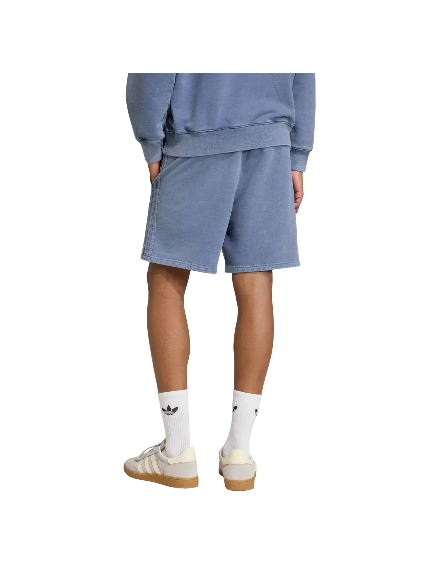 Мужские шорты из футера с принтом Trefoil Essentials Adidas — изображение 3 из 3, синий
