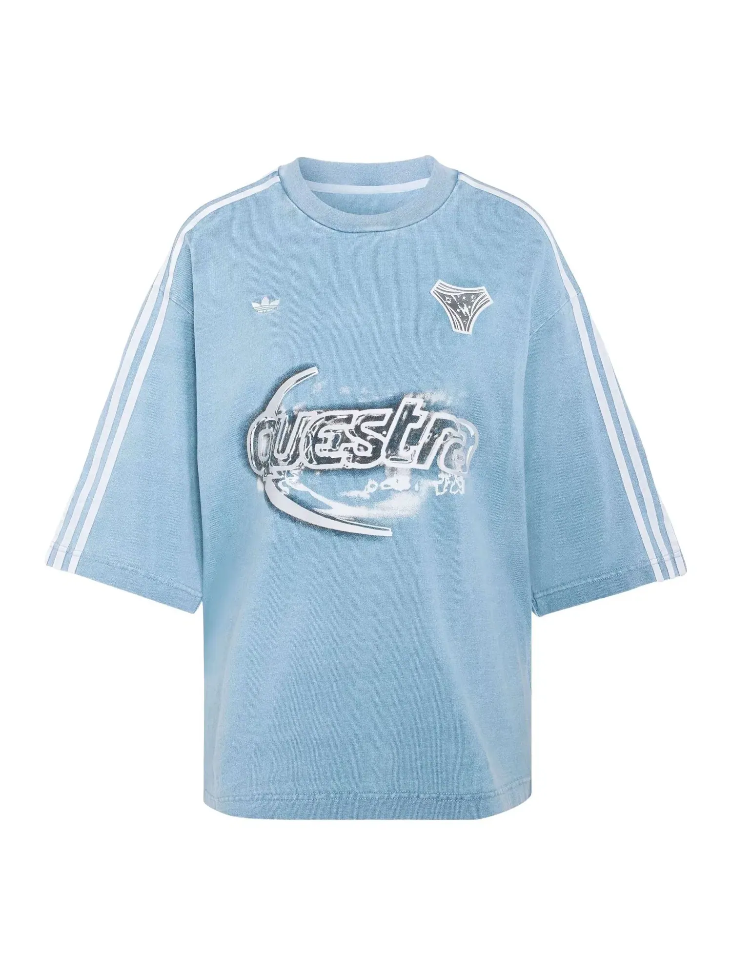 Женская футболка оверсайз из денима с принтом Adidas Adilenium Season 5
