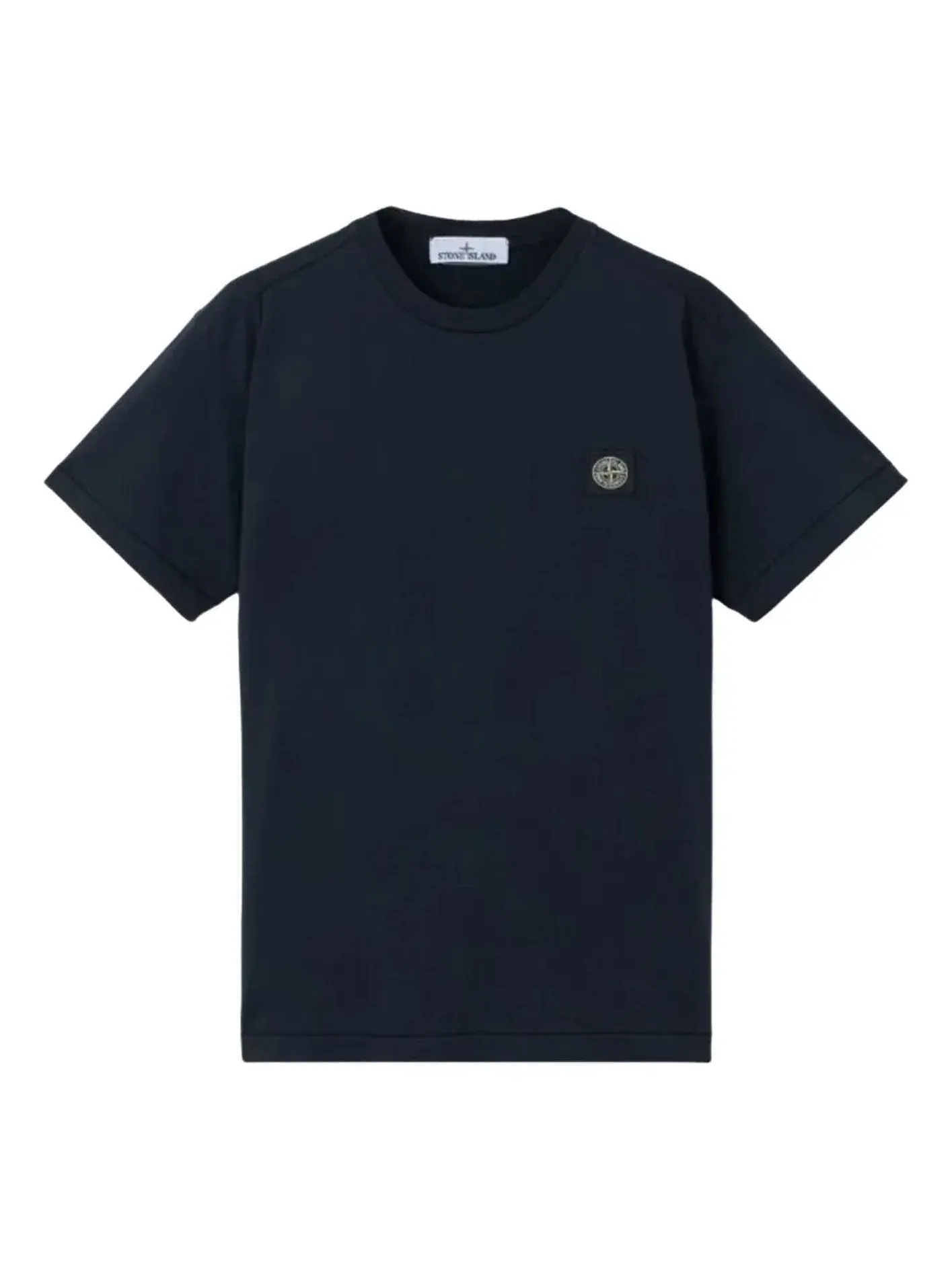 Футболка STONE ISLAND 2100027 60/2 Slim-Fit с нашивкой в виде компаса — изображение 1 из 2, темно-синий