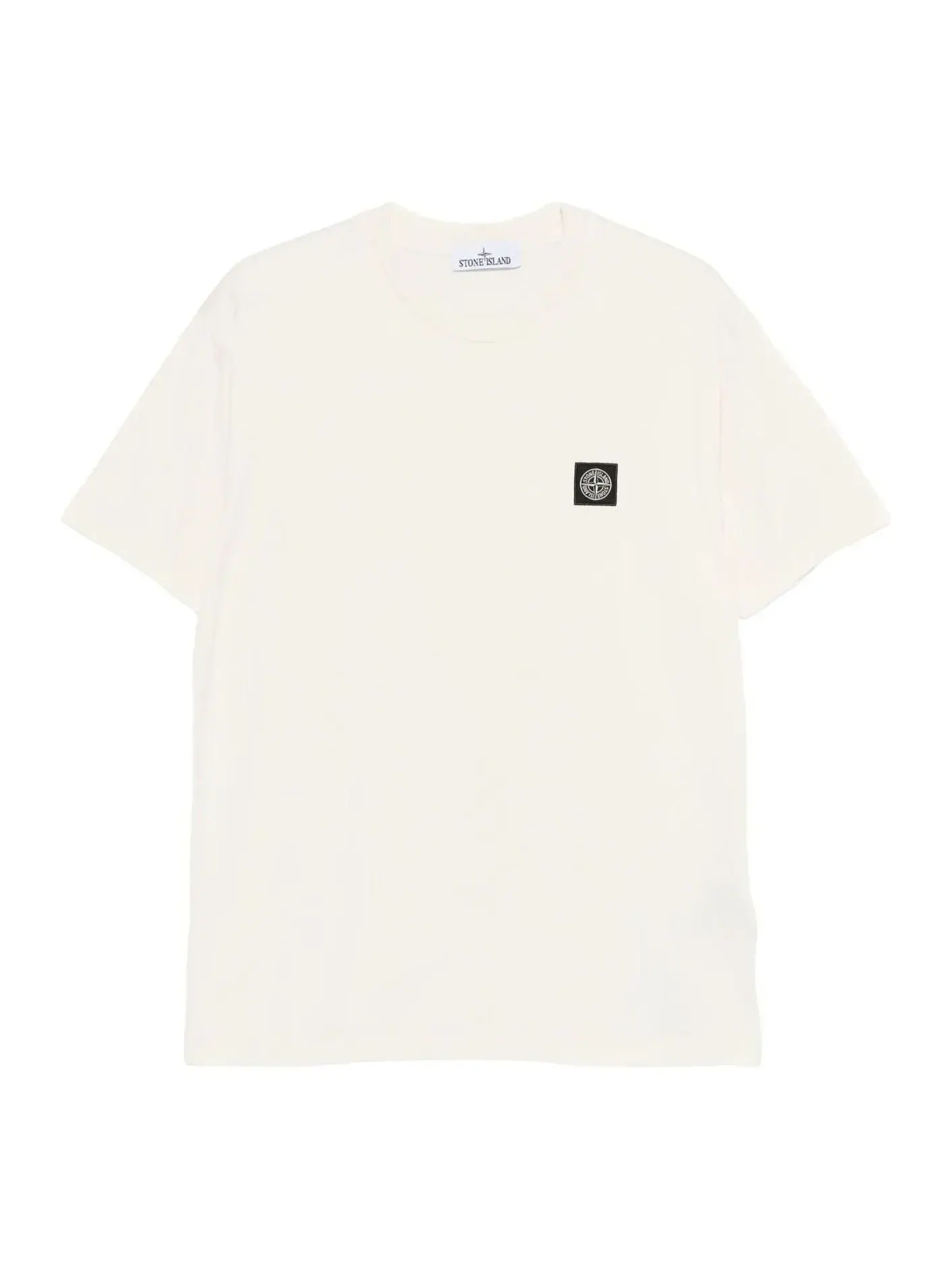 Футболка STONE ISLAND 2100027 60/2 Slim-Fit с нашивкой в виде компаса — изображение 1 из 3, белый