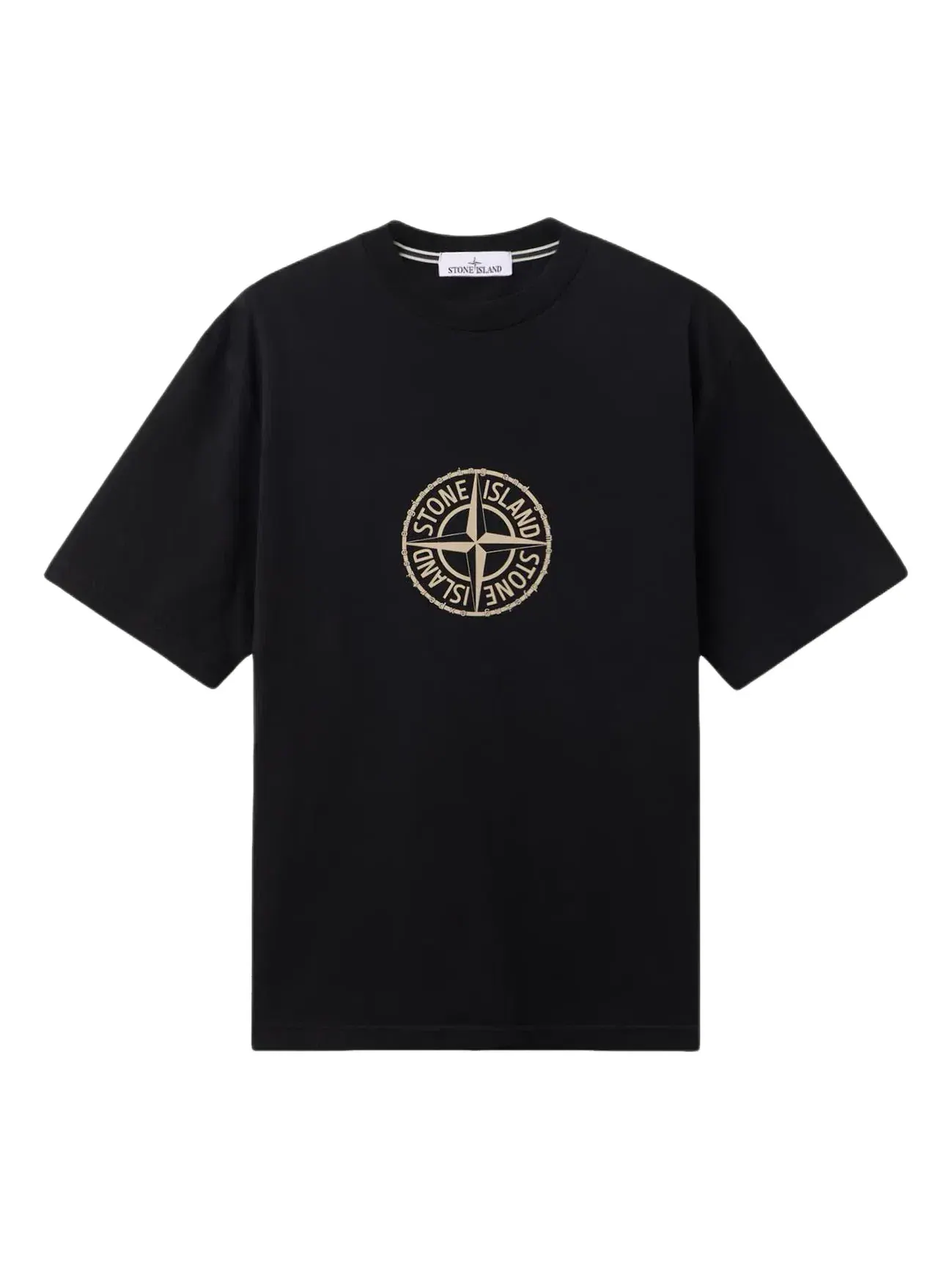 Футболка STONE ISLAND 2100001 All Around Compass, черная, L1S152100001S0362V0029 — изображение 1 из 4, черный