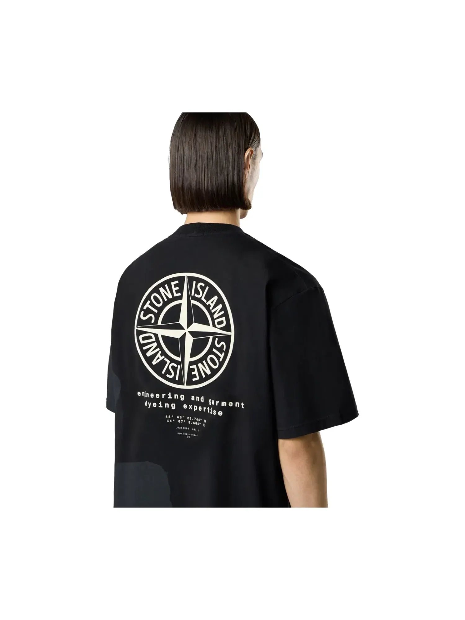 Футболка STONE ISLAND 2100002 Whirlwind Type, черная, L1S152100002S0365V0029 — изображение 3 из 3, черный