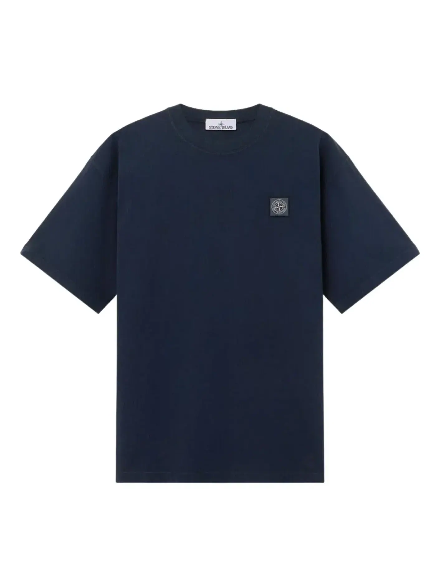 Футболка с нашивкой «Каменный остров» 2100030, темно-синяя Stone Island — изображение 1 из 2, темно-синий