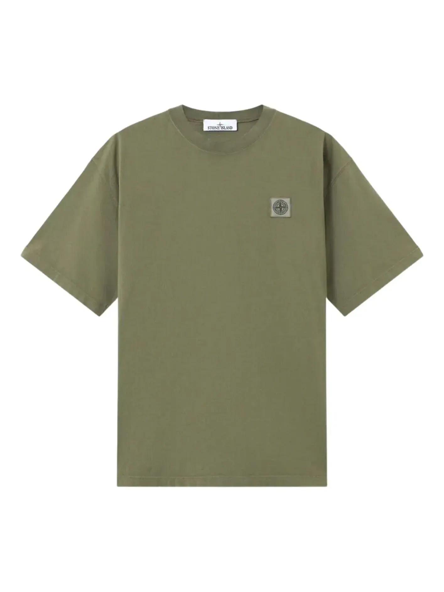 Футболка с нашивкой «Компас» STONE ISLAND 2100030 — изображение 1 из 2, зеленый