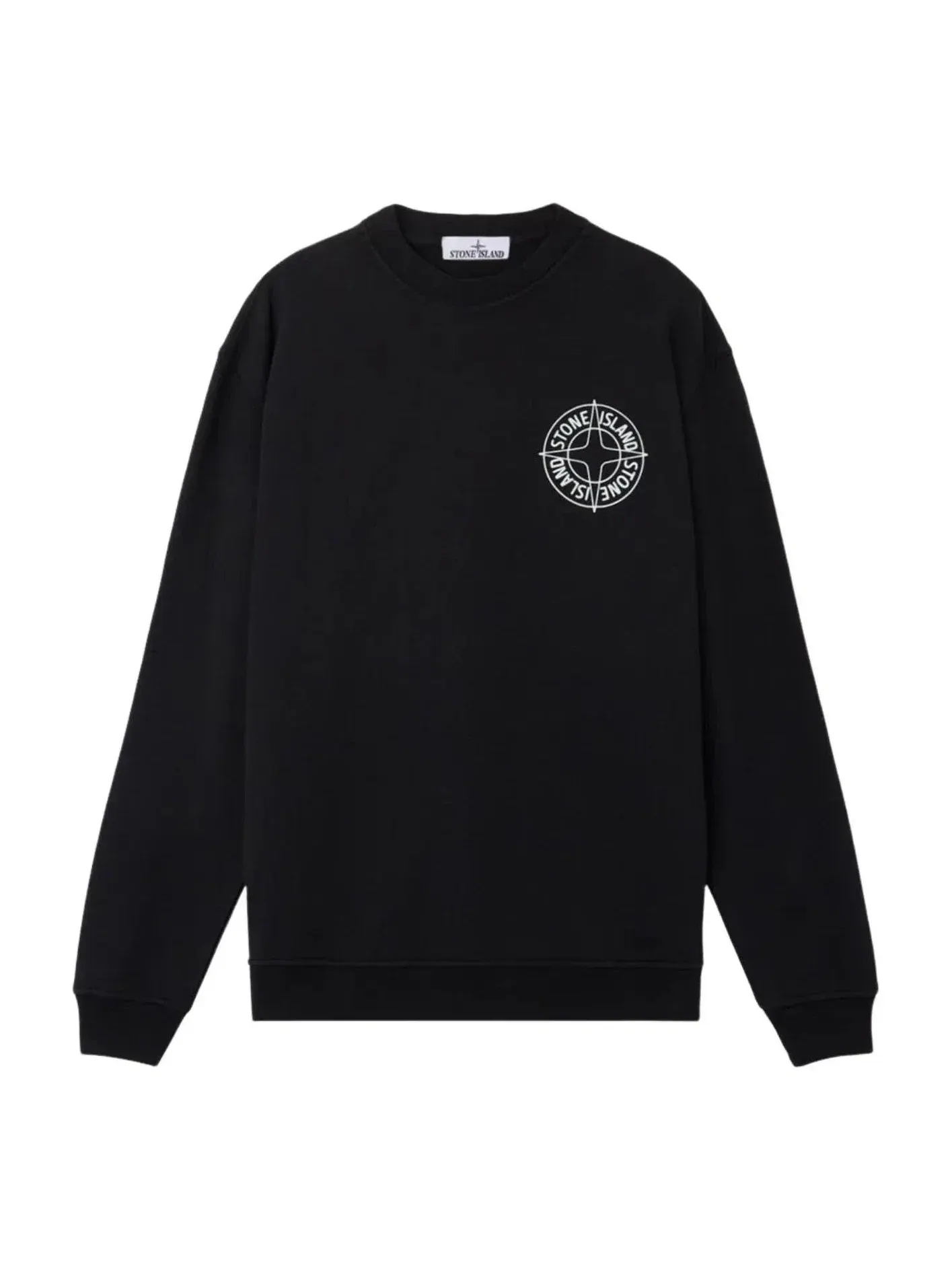 Толстовка оверсайз с принтом компаса, черная, STONE ISLAND 6100001 — изображение 1 из 1, черный