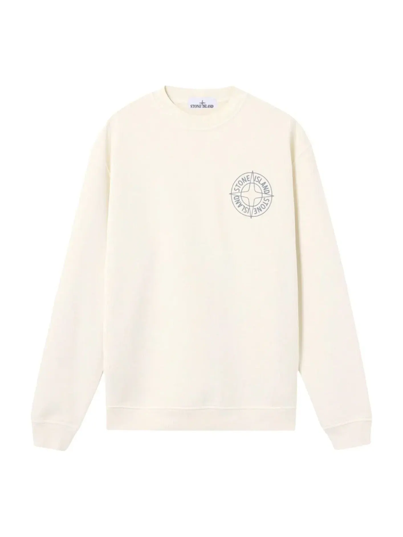 Толстовка оверсайз с принтом компаса, белая, цвет STONE ISLAND 6100001 — изображение 1 из 1