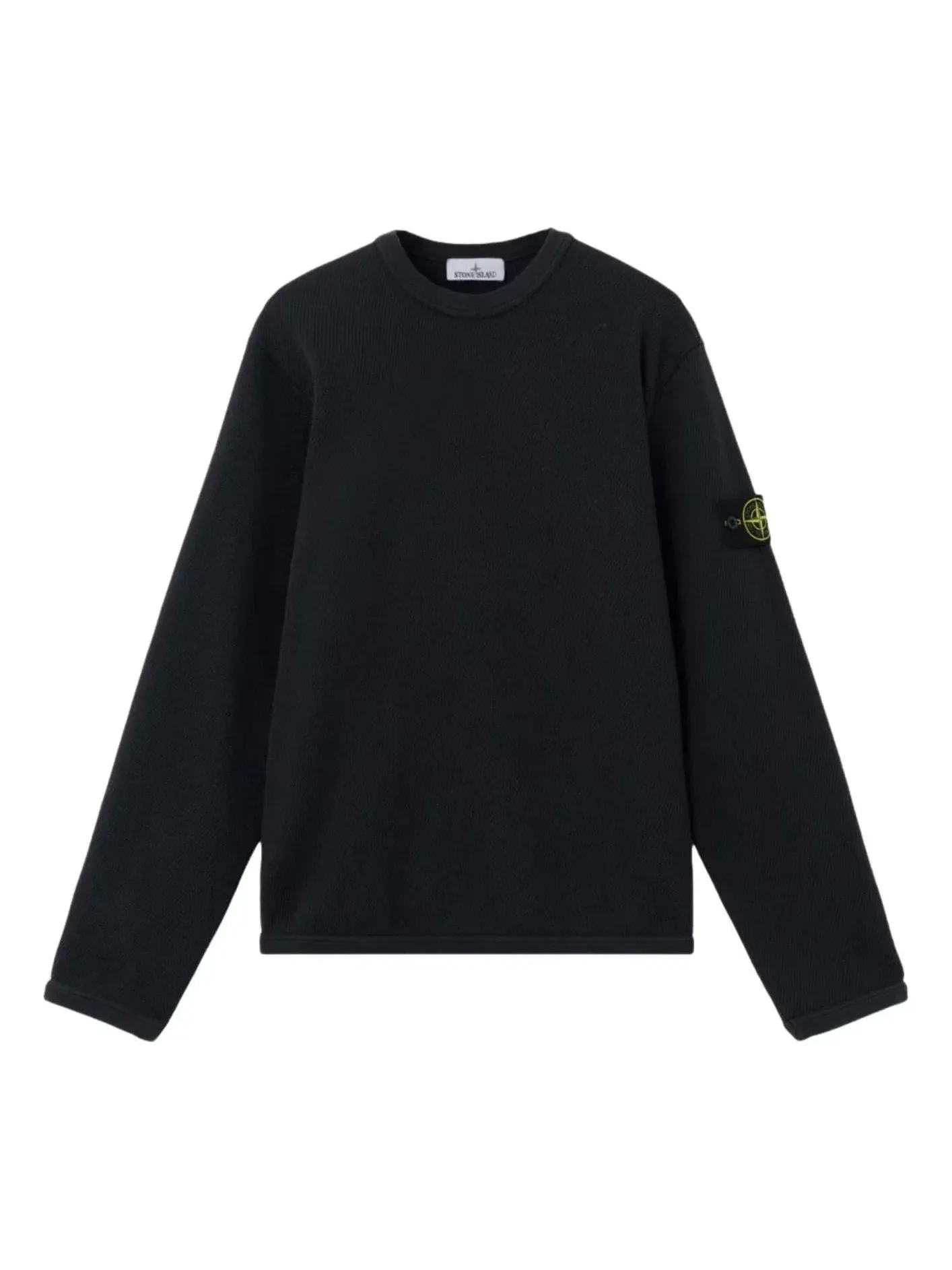 Мужской свитшот с эластичными манжетами Stone Island — изображение 1 из 1, черный