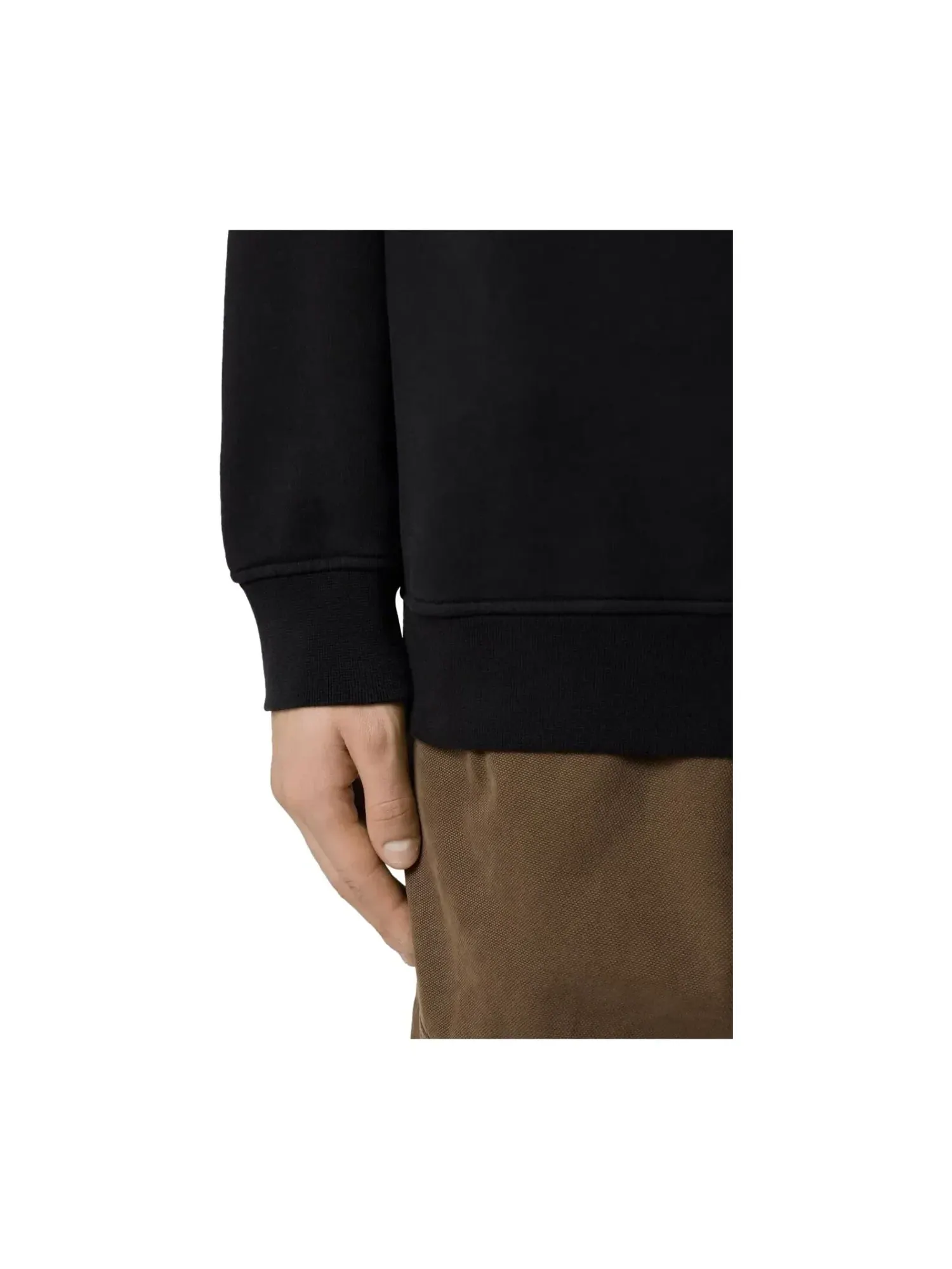 Сезонная толстовка с карманом и круглым вырезом, цвет «Черный»STONE ISLAND 6100019 — изображение 4 из 5