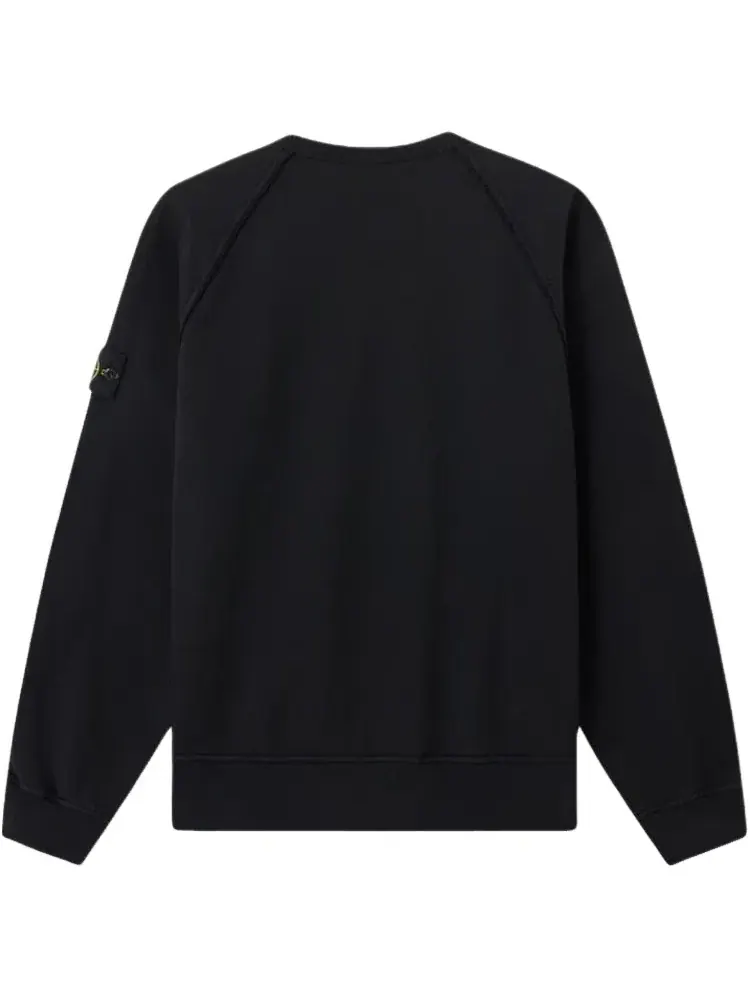 Толстовка с круглым вырезом оверсайз STONE ISLAND 6100041, черная, L1S156100041S0051V0029 — изображение 2 из 5, черный