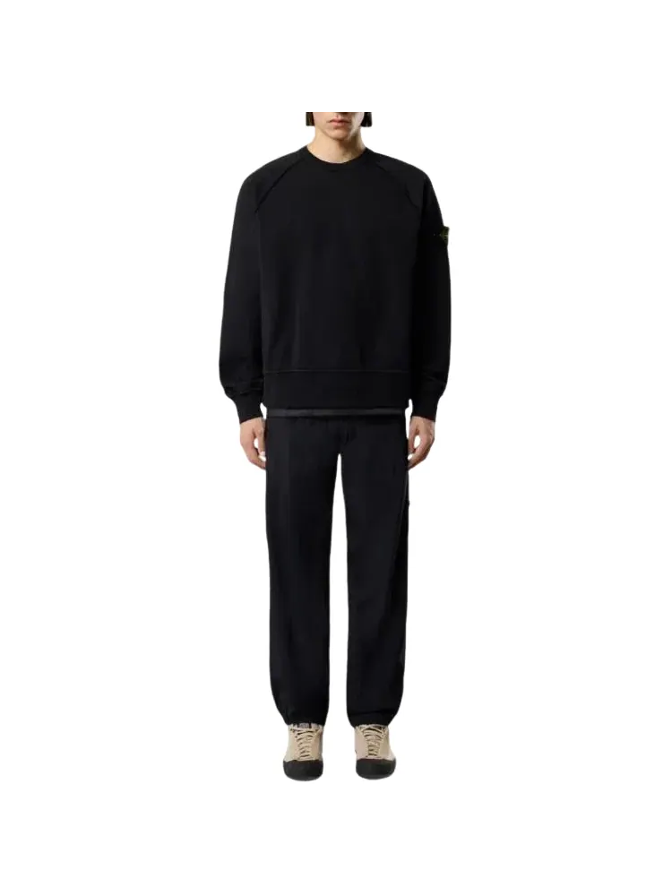 Толстовка с круглым вырезом оверсайз STONE ISLAND 6100041, черная, L1S156100041S0051V0029 — изображение 4 из 5, черный
