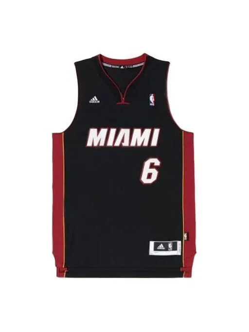 Футболка lebron james sw fan edition miami heat № 6 баскетбольный жилет Adidas — изображение 1 из 4, черный