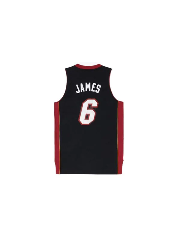Футболка lebron james sw fan edition miami heat № 6 баскетбольный жилет Adidas — изображение 2 из 4, черный