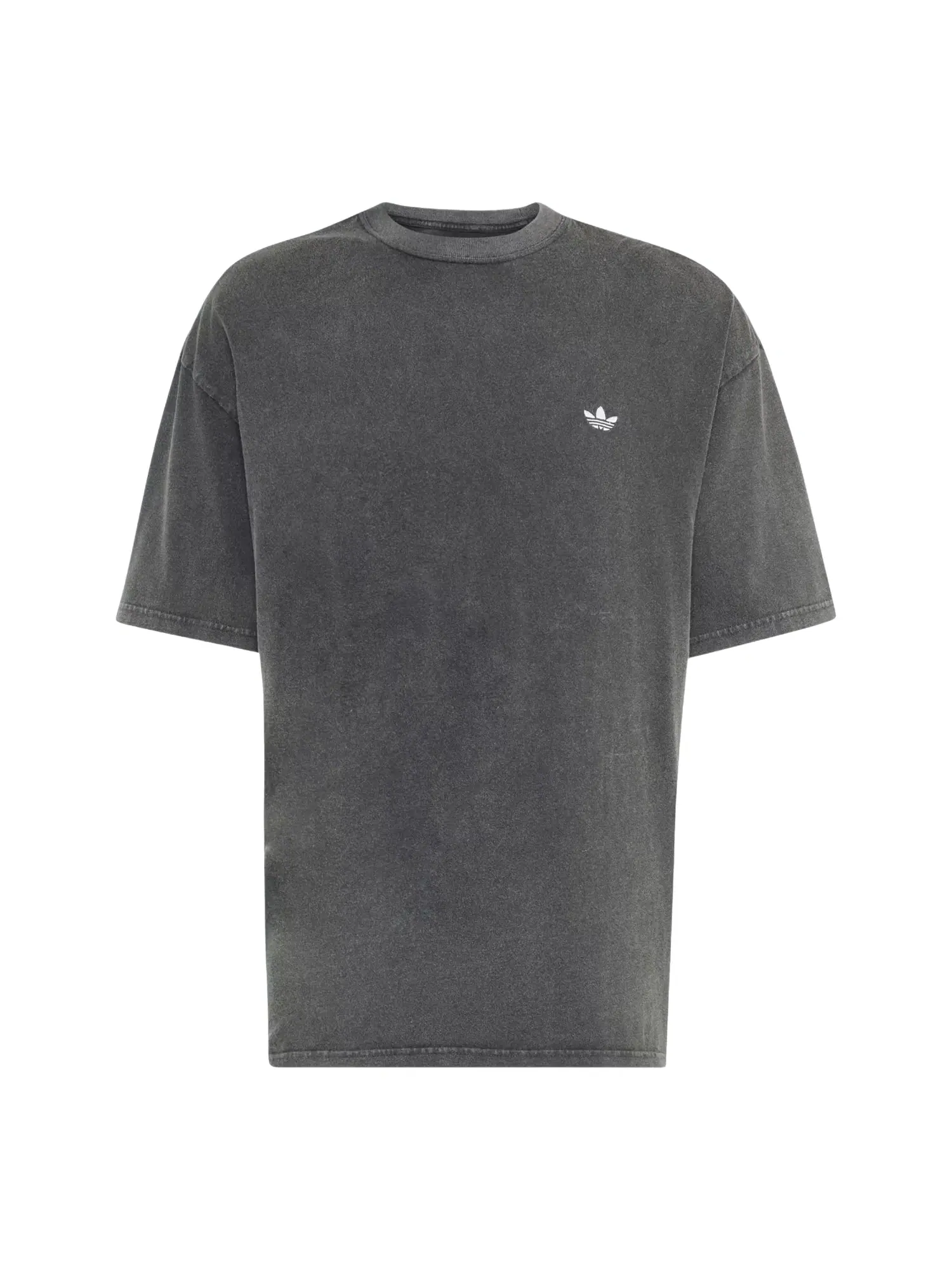 Мужская футболка с принтом Trefoil Essentials Washed Loose Dropped Adidas — изображение 1 из 3, черный
