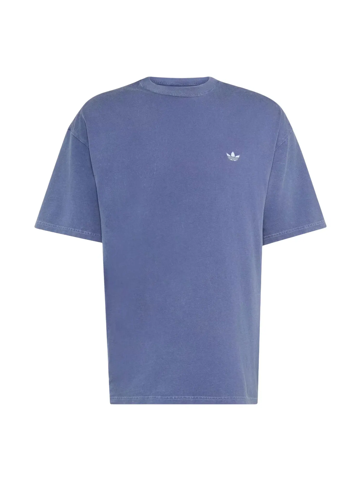 Мужская футболка с принтом Trefoil Essentials Washed Loose Dropped T-Shirt Adidas — изображение 1 из 3, синий