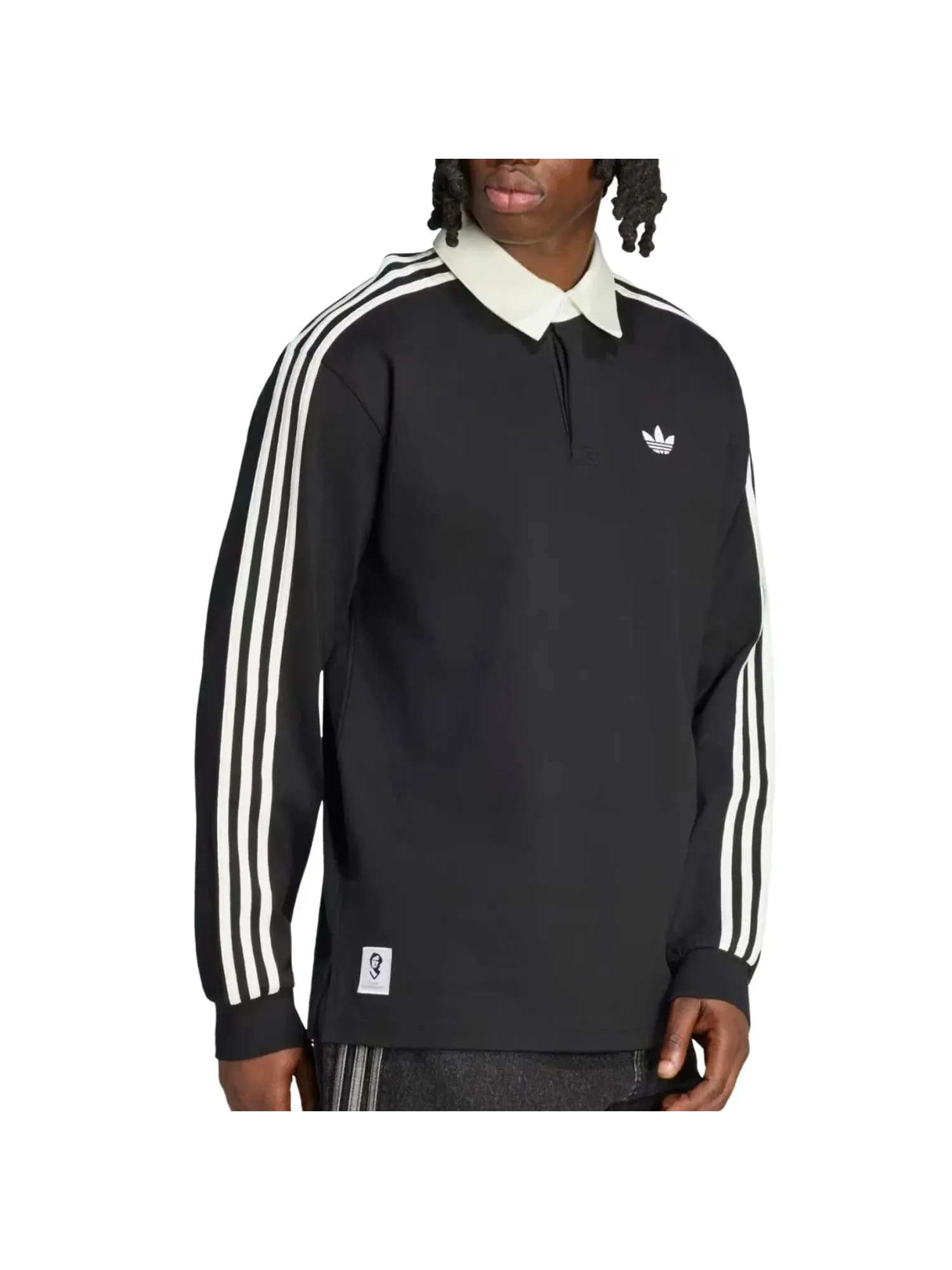 Мужская футболка-поло с длинным рукавом Adidas x Beckenbauer WC26 OG — изображение 2 из 3, черный