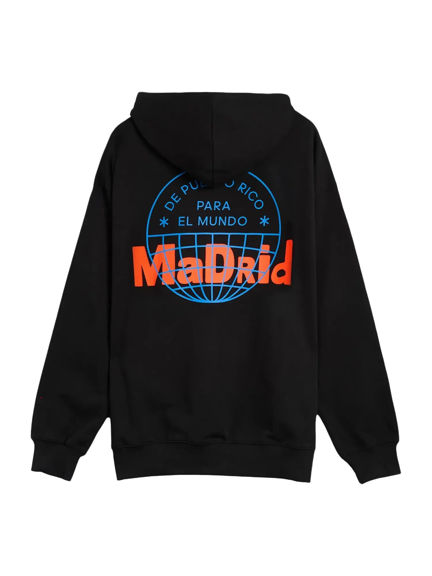 Мужское худи из футера с принтом Adidas Bad Bunny DtMF Tour Merch Madrid Relaxed Hoodie — изображение 1 из 2, черный