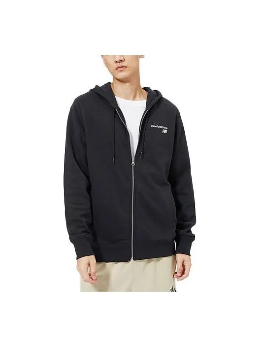 Толстовка New Balance Men's New Balance Logo Sports Zipper Black — изображение 1 из 3, черный