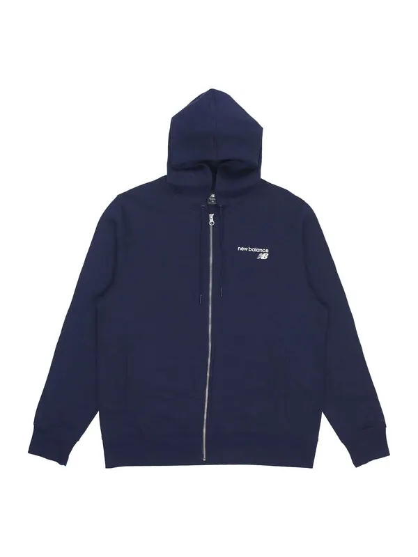 Толстовка New Balance Men's New Balance Logo Sports Zipper Navy Blue — изображение 1 из 2, синий