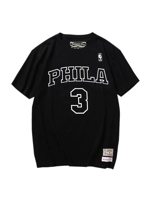 Футболка Mitchell & Ness x NBA7Philadelphia 76ers T-shirt 'Allen Iverson 3' — изображение 1 из 2, черный