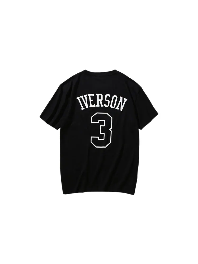 Футболка Mitchell & Ness x NBA7Philadelphia 76ers T-shirt 'Allen Iverson 3' — изображение 2 из 2, черный