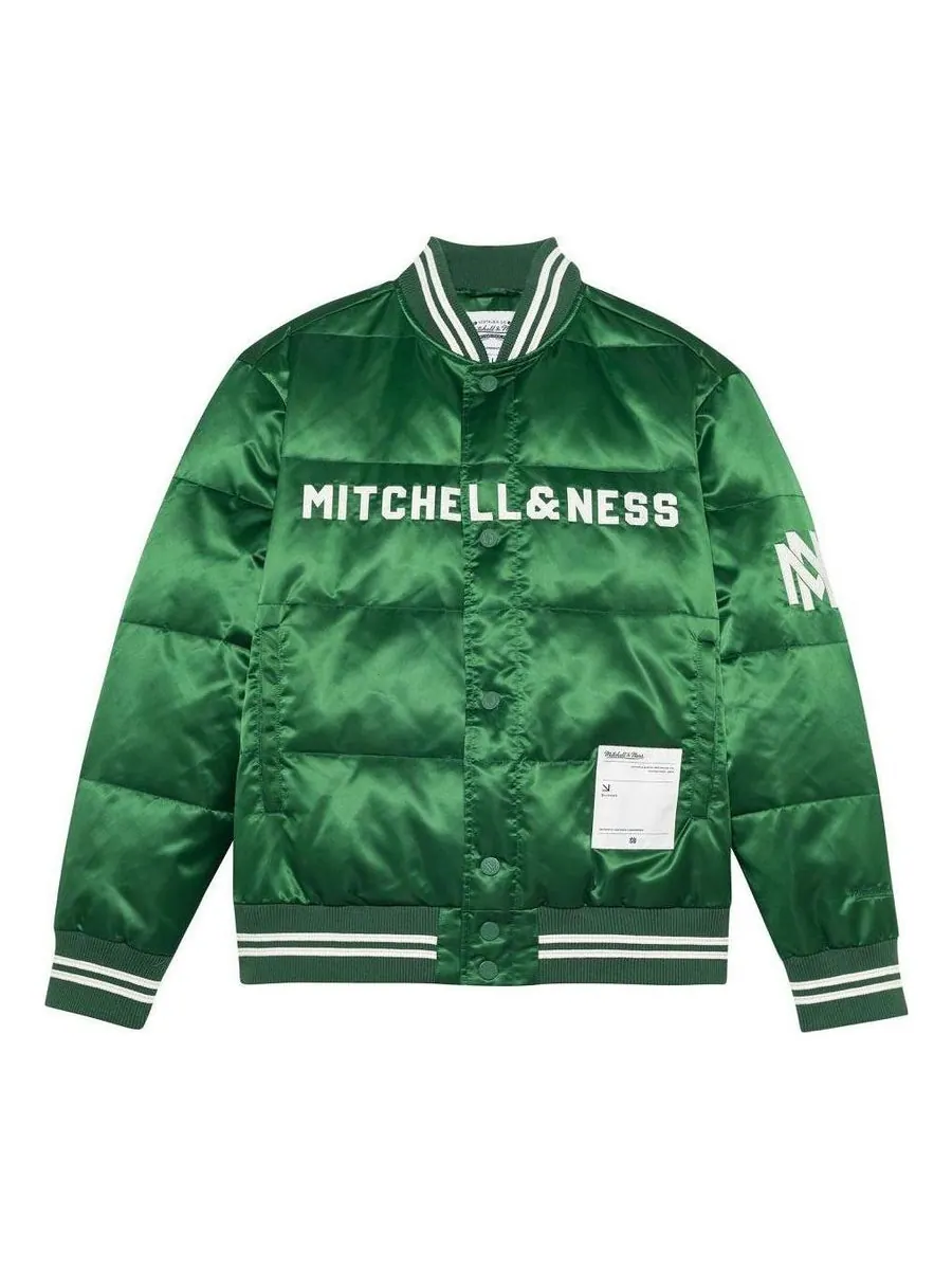 Куртка Mitchell & Ness Down Jacket 'Green' — изображение 1 из 2, зеленый