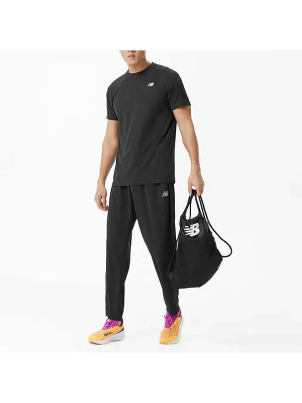 Штаны тренировочные трикотажные спортивные штаны New Balance — изображение 3 из 4, черный