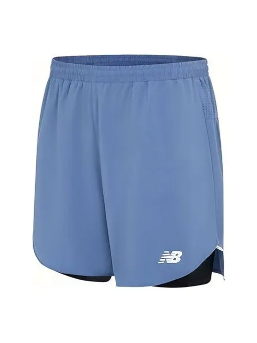 Шорты q speed 6 дюймов 2 в 1 короткие New Balance — изображение 1 из 1, синий