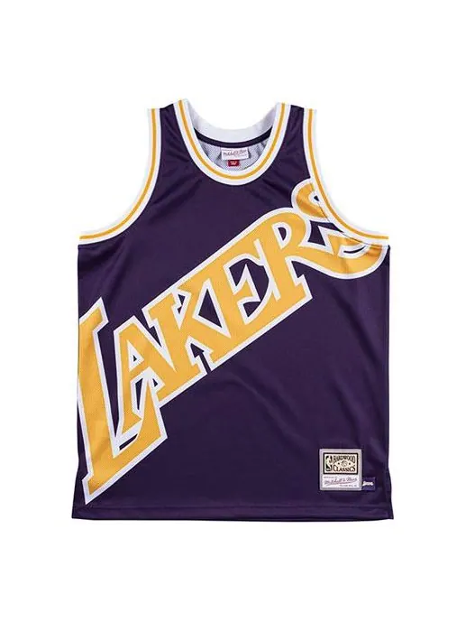 Джерси Mitchell & Ness Bigh Face Jersey 'Los Angeles Lakers' — изображение 1 из 3, фиолетовый