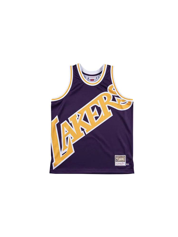 Джерси Mitchell & Ness Bigh Face Jersey 'Los Angeles Lakers' — изображение 2 из 3, фиолетовый