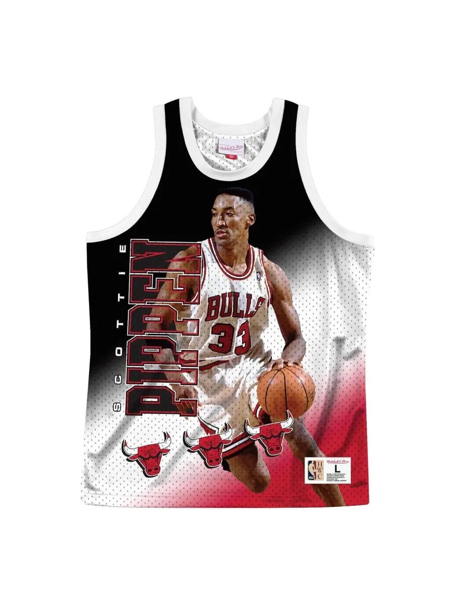 Джерси Mitchell & Ness x NBA Chicago Bulls Behind The Back Jersey 'Scottie Pippen 33' — изображение 1 из 2, красный