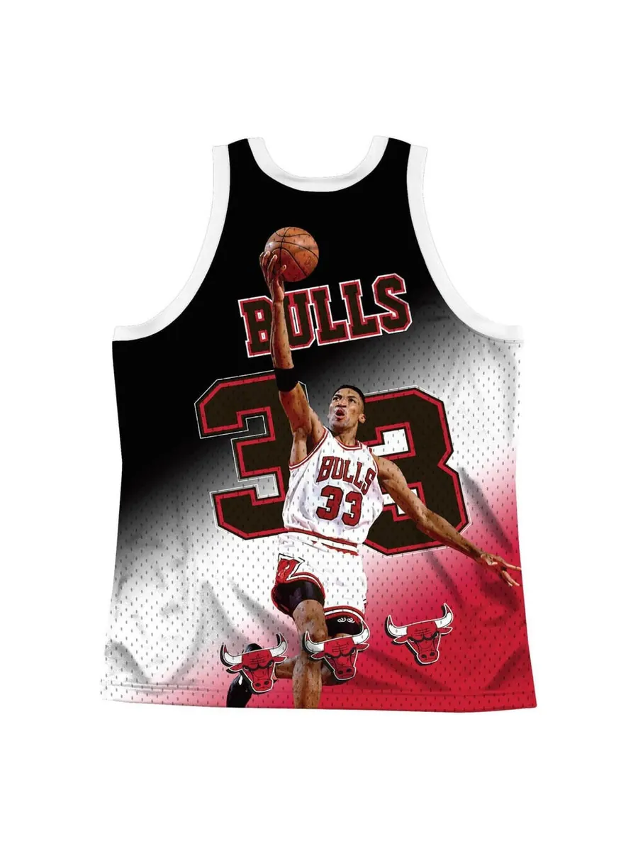 Джерси Mitchell & Ness x NBA Chicago Bulls Behind The Back Jersey 'Scottie Pippen 33' — изображение 2 из 2, красный