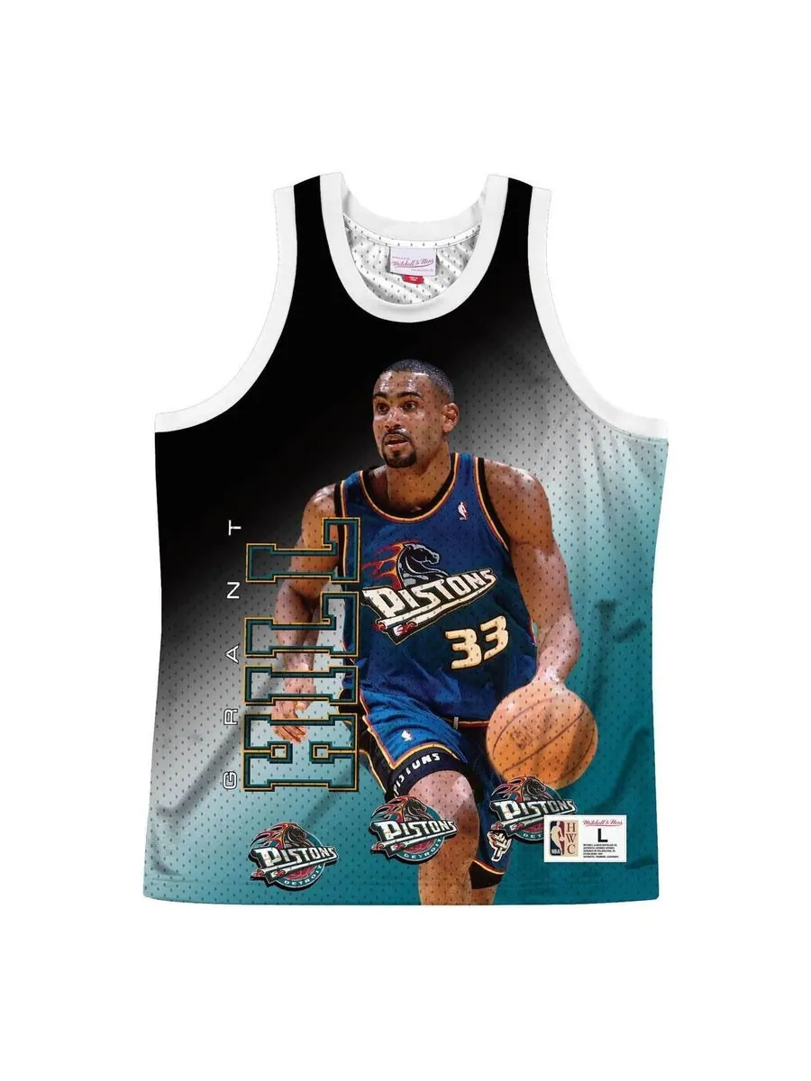 Джерси Mitchell & Ness x NBA Detroit Pistons Behind The Back Jersey 'Grant Hill 33' — изображение 1 из 2, синий
