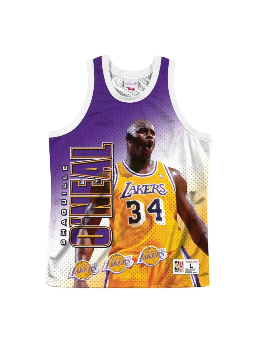 Джерси Mitchell & Ness x NBA Los Angeles Lakers Behind The Back Jersey 'Shaquille O'Neal 34' — изображение 1 из 2, фиолетовый
