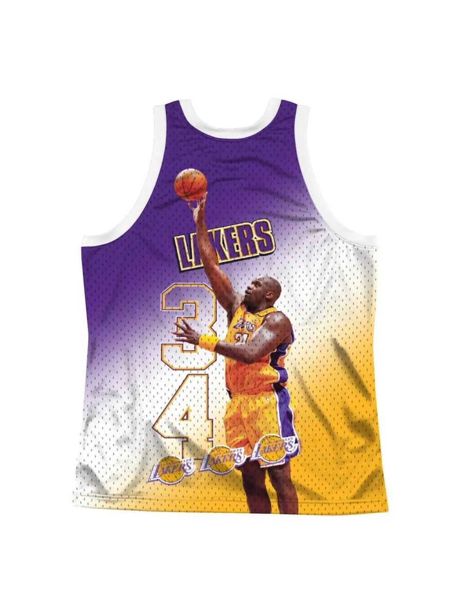 Джерси Mitchell & Ness x NBA Los Angeles Lakers Behind The Back Jersey 'Shaquille O'Neal 34' — изображение 2 из 2, фиолетовый