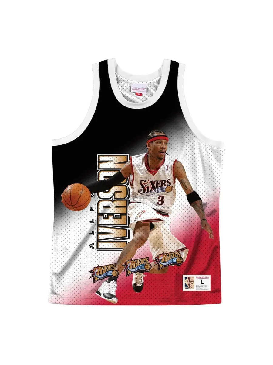 Джерси Mitchell & Ness x NBA Philadelphia 76ers Behind The Back Jersey 'Allen Iverson 3' — изображение 1 из 2, красный