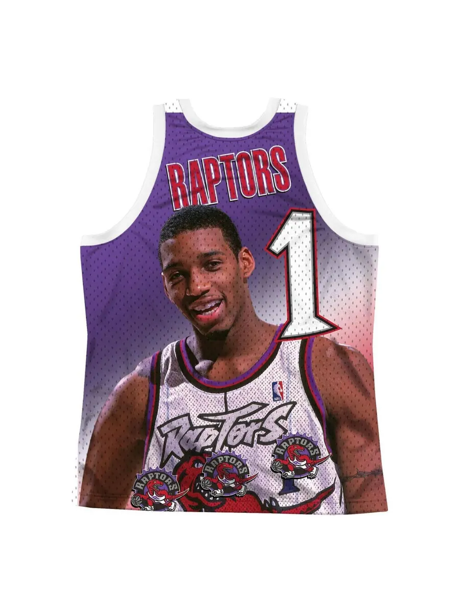 Джерси Mitchell & Ness x NBA Toronto Raptors Behind The Back Jersey 'Tracy Mcgrady 1' — изображение 2 из 2, красный