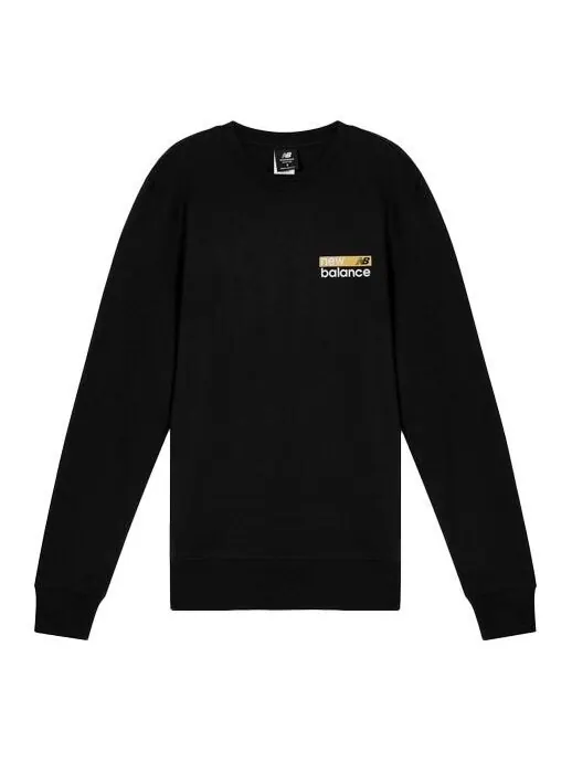 Толстовка New Balance Men's New Balance Round Neck Casual Pullover Black — изображение 1 из 2, черный