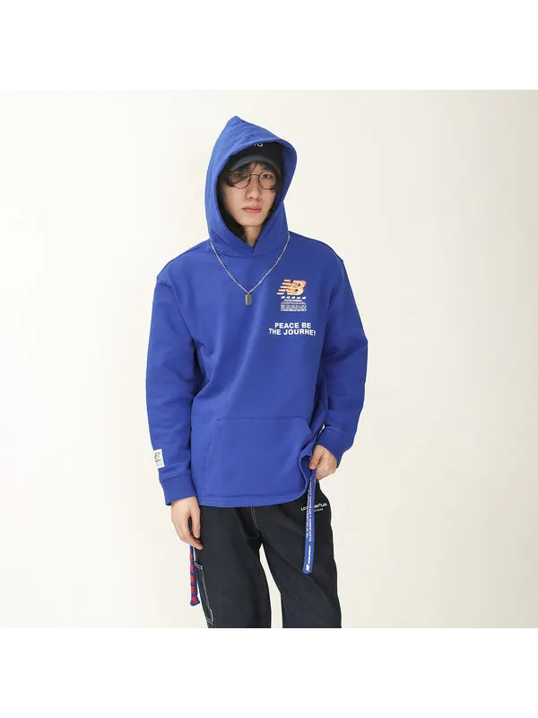 Толстовка New Balance x Salehe Bembury Unisex Logo Printing Blue — изображение 3 из 4, синий