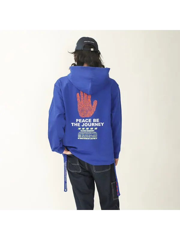 Толстовка New Balance x Salehe Bembury Unisex Logo Printing Blue — изображение 4 из 4, синий