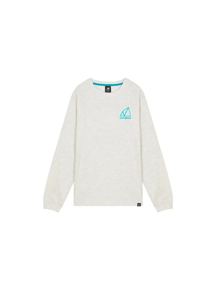 Спортивный топ New Balance All Terrain Long Sleeve Top 'White Blue' MT11584-SAH — изображение 2 из 2, белый синий